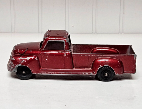 Vintage Structo Pressed Steel Metal Flake Red Stepside Pickup Truck - Picture 3 of 12