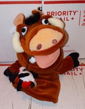 DISNEY LION KING PUMBAA 10" HAND PUPPET NEW WITH TAGS