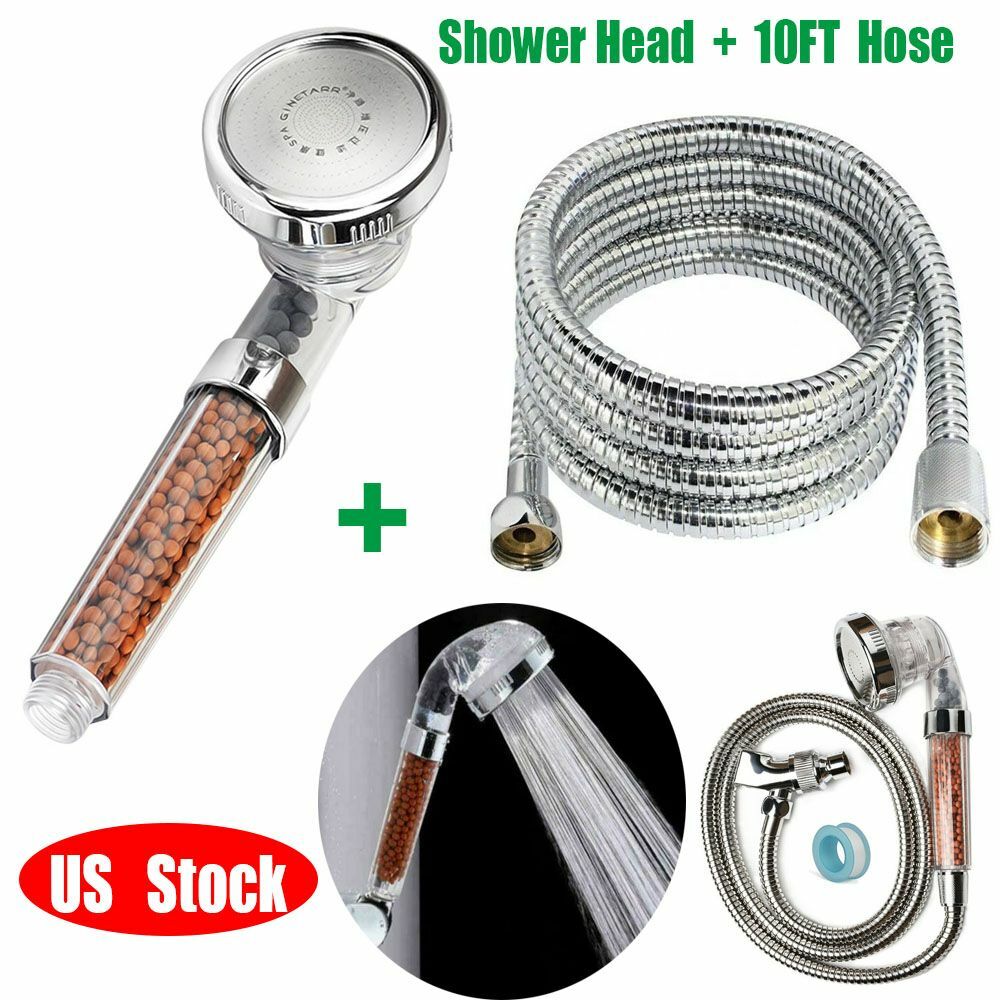 High Pressure 10FT Hose Handheld Ionic Filter Shower Head for Enhanced Performance