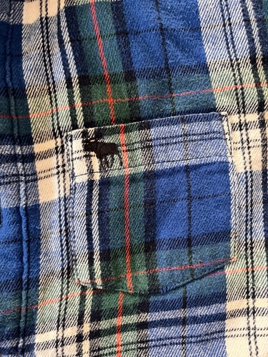 ABERCROMBIE KIDS BOYS FLANNEL SHERPA LINED SHIRT JACKET SZ 11-12 BLUE PLAID - Picture 4 of 7