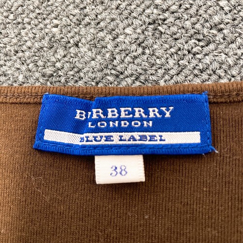 Burberry Blue Label Camisole 38/S Brown Logo Embroidery Cotton Authentic Japan - Picture 8 of 13