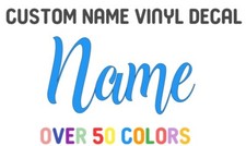 Custom Name Cursive Font Vinyl Decal Sticker Tumbler Water Bottle Window Laptop
