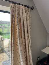 Silk Pencil pleat made to measure curtains 4m wide