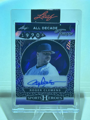 ROGER CLEMENS Sports Heroes RARE PURPLE Cracked ICE  All Decade  2/10 YANKEES