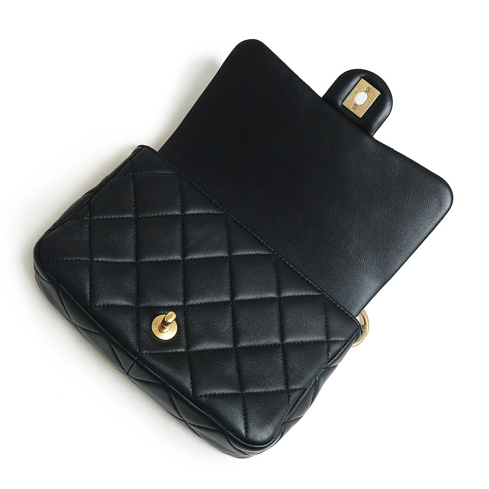 Chanel Metiers d'Art Collection Coco Mark Matelassé Chain Flap One Black #BCB047 image 3