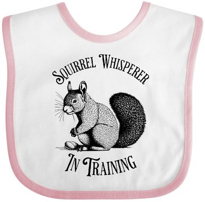 Inktastic Squirrel Whisperer In Training Baby Bib Animals Childs Clothing Infant