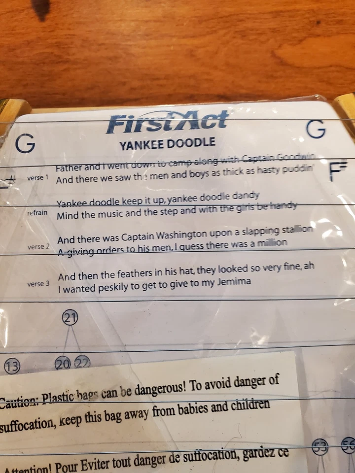 First Act /Firstact Wood LAP HARP Brand New, Sealed Comes with Pick and Tuner - Image 3 of 3