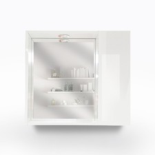 SPECCHIERA CM 60 BIANCO LUCIDO CON LUCE LED