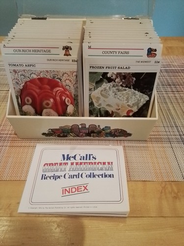 Vintage c.1973 McCall's Great American Recipe Card collezione 575 carte - Foto 9 di 22
