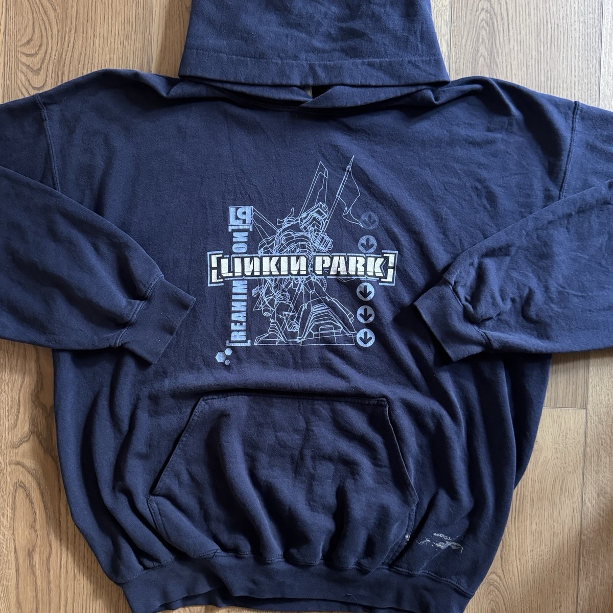 Vintage Linkin Park Reanimation Tour Navy Mens XL Hoodie 2002 Band