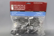 Vickerman 100 Clear Mini Light on Black Wire 33" Christmas Light Strand