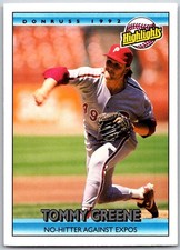 ⚾ 1992 Donruss #94 Tommy Greene Philadelphia Phillies