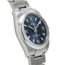 ROLEX Oyster Perpetual 114200 Men Blue Stainless Steel Automatic #W1276 4