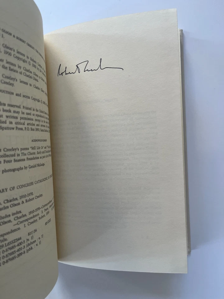 Charles Olson & Robert Creeley The Complete Correspondence Volume 1 / SIGNED 1st - Image 2 of 4