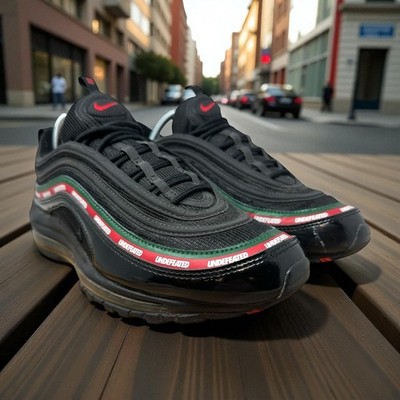 NIKE AIR MAX 97 OG UNDFTD Black Red Green Men's Size 9.5 AJ1986 001 Undefeated