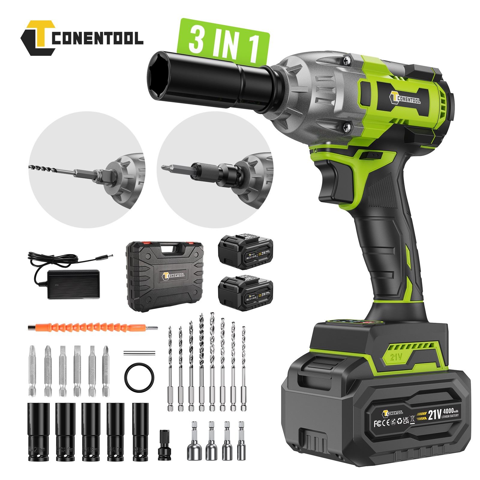 Avvitatore a percussione a batteria 520Nm
