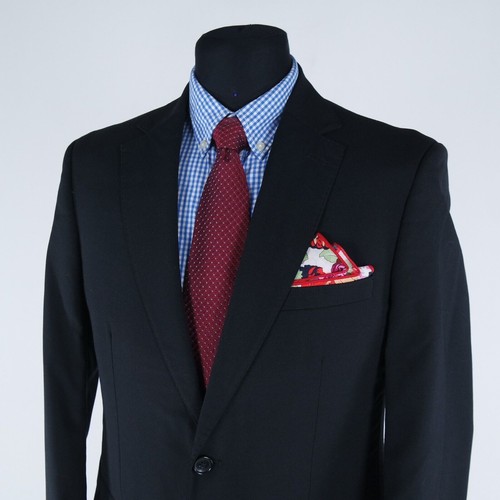 Mens Black Sport Coat 40R US Size FRENCH CONNECTION Wool Blazer Jacket - Picture 10 of 13