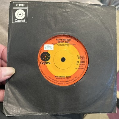 McGUINNESS FLINT - Happy Birthday Ruthy Baby 7  Single Vinyl Record 1971 Vg+