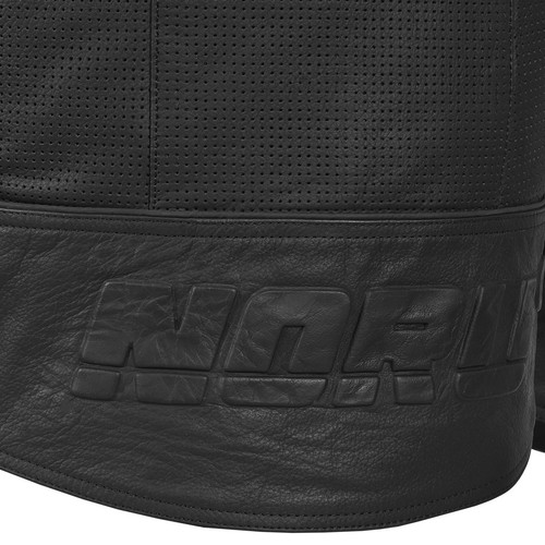 Noru Tetsuo Mens Leather Motorcycle Jacket Black - Bild 5 von 7