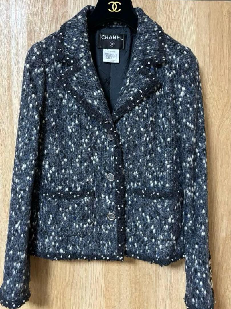 Chanel Tweed Jacket Coco Button - image 3
