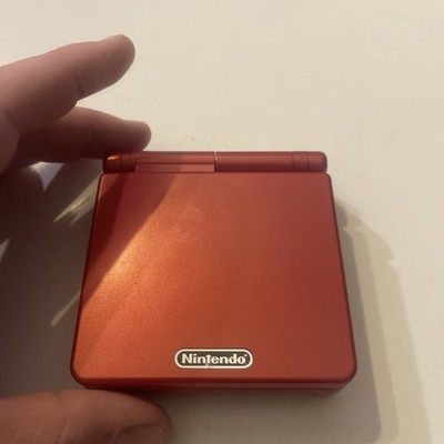 Nintendo Gameboy Advance SP Fire Red Handheld Console NES Game Boy AGS ...