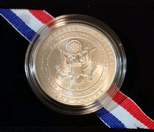 2011-S US Army Commemorative UNCIRCULATED 90% Silver Dollar Coin in OPG w/ COA - Picture 4 of 11