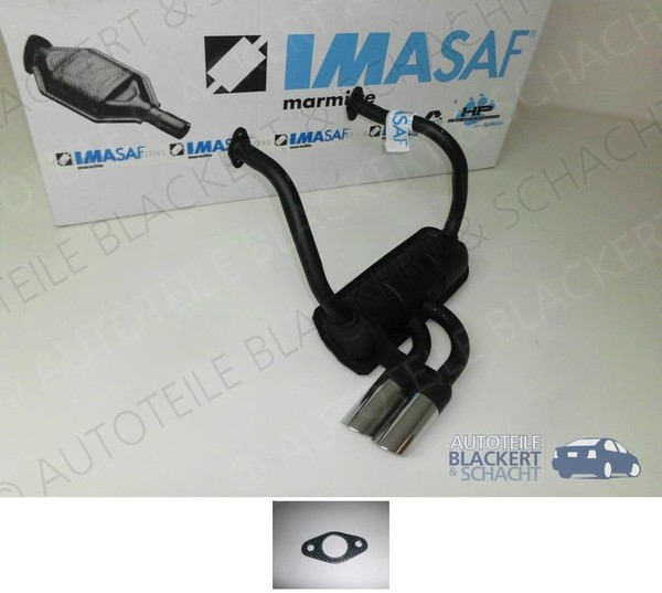 Imasaf ESD Auspuff HauptschalldäMpfer/Endtopf für Fiat 126+500 600+650 1972-2000-image