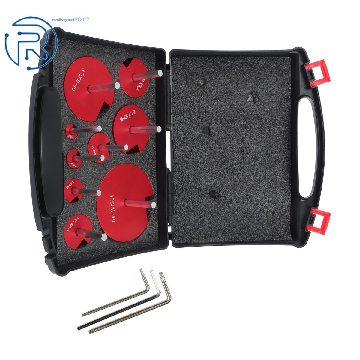 9Pcs PVC Fitting Pipe Reamer Tool Kit w/ 1/2
