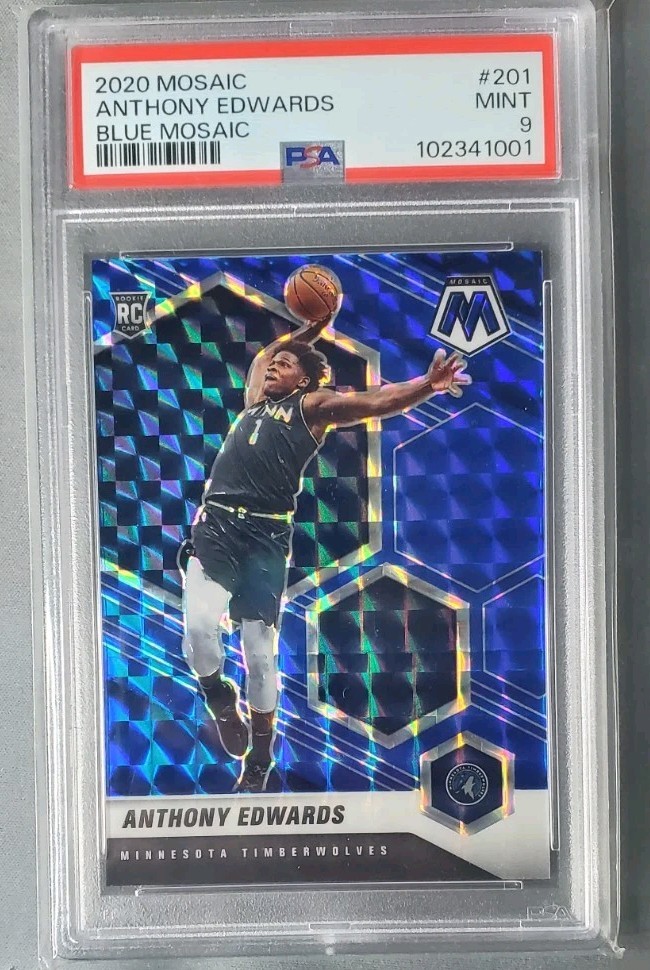 2020-21 Panini Mosaic - Anthony Edwards #201 Blue Mosaic Prizm /99