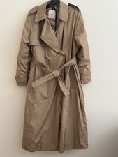 NEW Moncler Women  s 2 Barbentane Down Trench Coat Beige Belted
