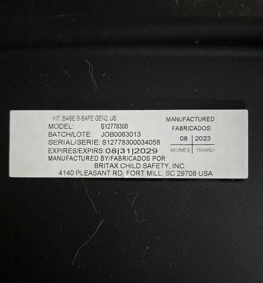 Asiento de coche infantil Britax Base ‎S12778300 Gen2 B-Safe negro nuevo  Foto 3 de 4