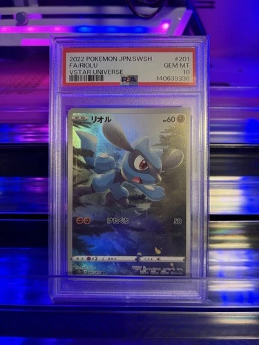 🔥 Riolu 201/172 Holo S12a: VSTAR Universe Japanese Pokémon Card PSA 10 🔥
