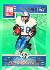Barry Sanders 1999 Donruss Elite Field of Vision 334/562 12C Detroit Lions