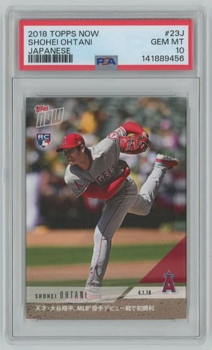 2018 Topps Now JAPANESE Shohei Ohtani Rookie PSA 10 Angels #23J C26