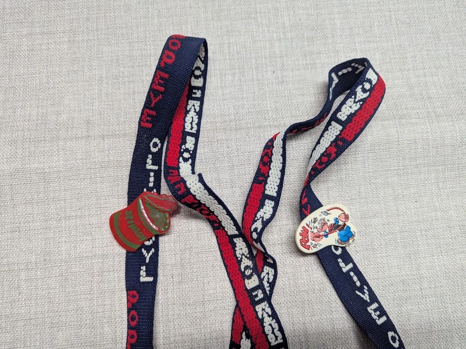 Nuevo de Lote Antiguo SUSPENDEDORES Niños/adolescentes POPEYE Aceite de Oliva KING CARACTERÍSTICAS SINDICATO Foto 2 de 4