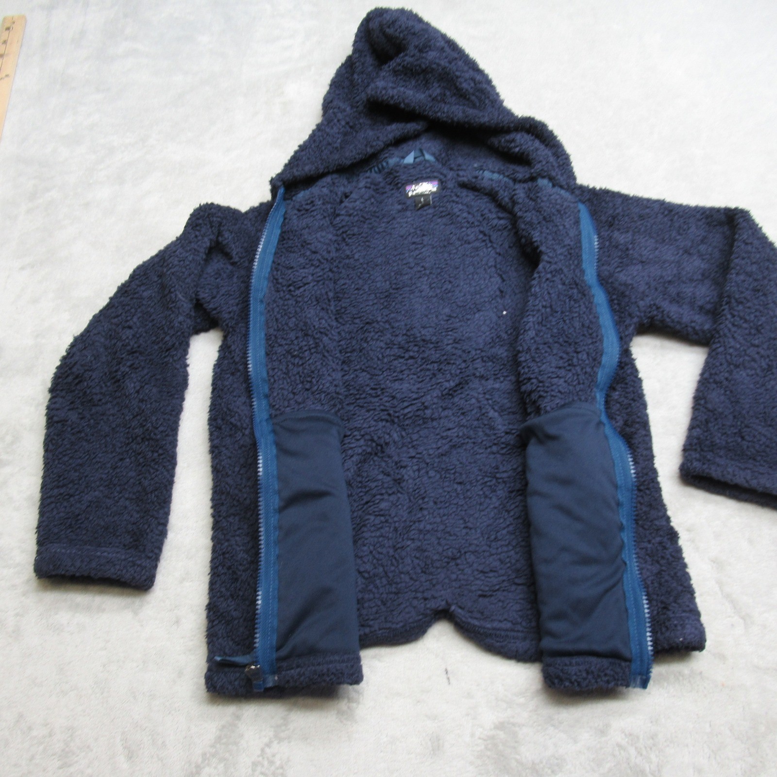 Patagonia Jacket Kids Large Blue Fleece Murray Mintz Full Zip Hooded Outdoor thumbnail 2