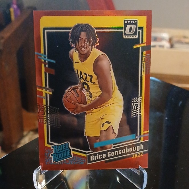 2023-24 Panini Donruss Optic Rated Rookie Brice Sensabaugh Red Prizm #209/99