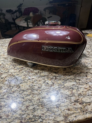 #ad OEM Honda CB750 Fuel Petrol Gas Tank 1974 CB 750 Maroon color $300.00