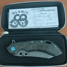 Olamic Wayfarer 247 Folding Knife/Custom build/S90V/Carbon fiber/Dark washed Ti