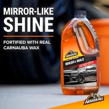 Armor All Ultra Shine Car Wash and Car Wax by, Cleaning Fluid for Cars 64 Fl Oz