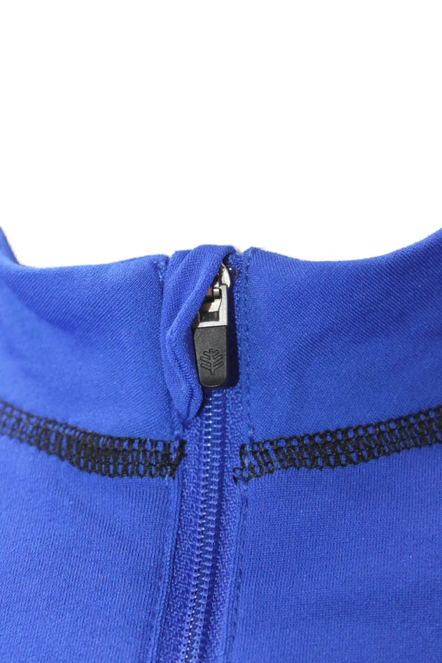 Vestido Coolibar Mujer Media Cremallera Cuello Redondo Manga Larga Detalle Acanalado Azul Talla M Foto 4 de 4