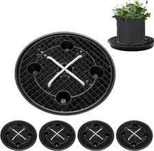 Self-Watering Fabric Pot Base, For Grow Tents, Greenhouses, and Gardens, 4-PCS