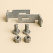 Palisade End Fish Plate & Fixings Set