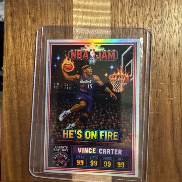 Vince Carter 16-bit Game Custom art Card Raptors /99