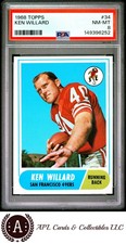 1968 Topps Ken Willard #34 PSA 8 Centered Sharp San Francisco 49ers