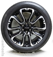 4 Chevy Silverado Suburban Tahoe 22 Black Factory Oem Wheels Alenza Tires Srl 4 Chevy Silverado Suburban Tahoe 22 Black Factory Oem Wheels Alenza Tires Srl