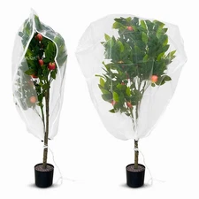 Homoda Fruit Tree Netting Cover with Zipper & Drawstring, 2 Packs 4ft x 4ft I...