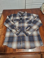 Molokai Surf Co. Men's  Size XL Heavy  Flannel Button Up Longsleeve Plaid Shirt