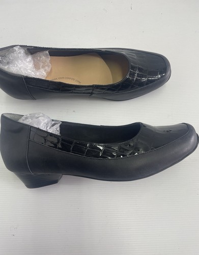Ziera Super Support Comfort Lined Leather Loafers Shoes Block Heel Size 9 Au New - Bild 4 von 14
