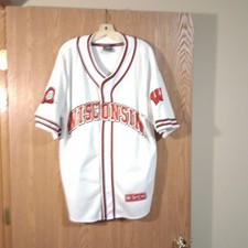 Wisconsin Badgers Sewn Baseball Colosseum Athletics Jersey Men's XL